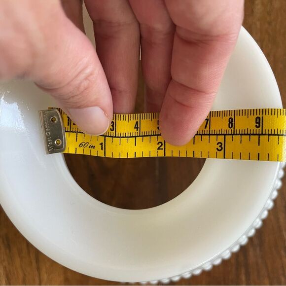 Vintage White Hobnail Milk Glass Student Lamp Shade 8” Fitter NWOT - Picture 6 of 9